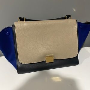 celine trapezoid calfskin suede